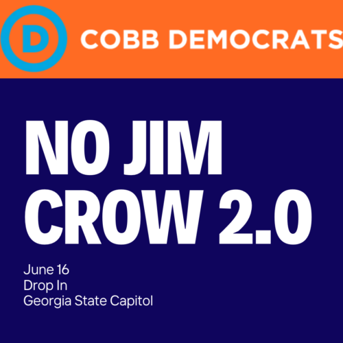 A graphic that says No Jim Crow